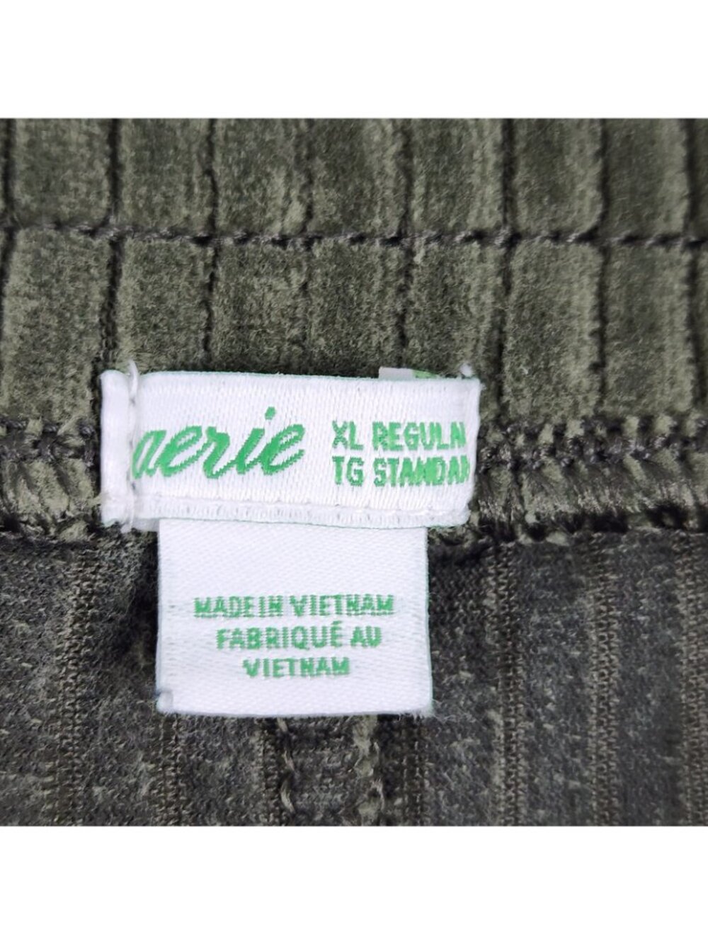 Aerie Pants Womens XL Green Wide Leg Wale Lounge Pants (32x32) - Picture 4 of 8